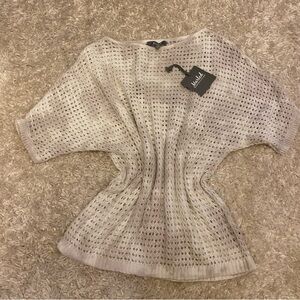 Marled Cream Open-Knit Sweater